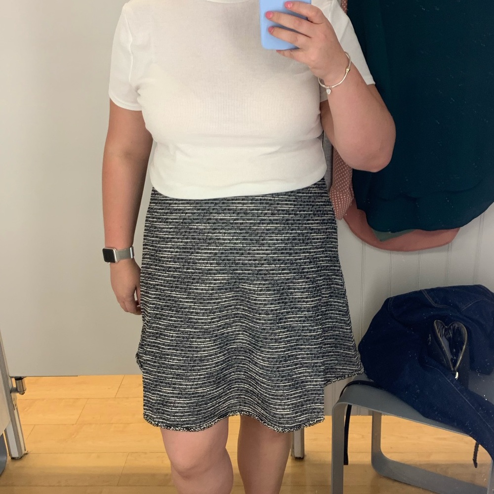 Max studio black and white tweed skirt